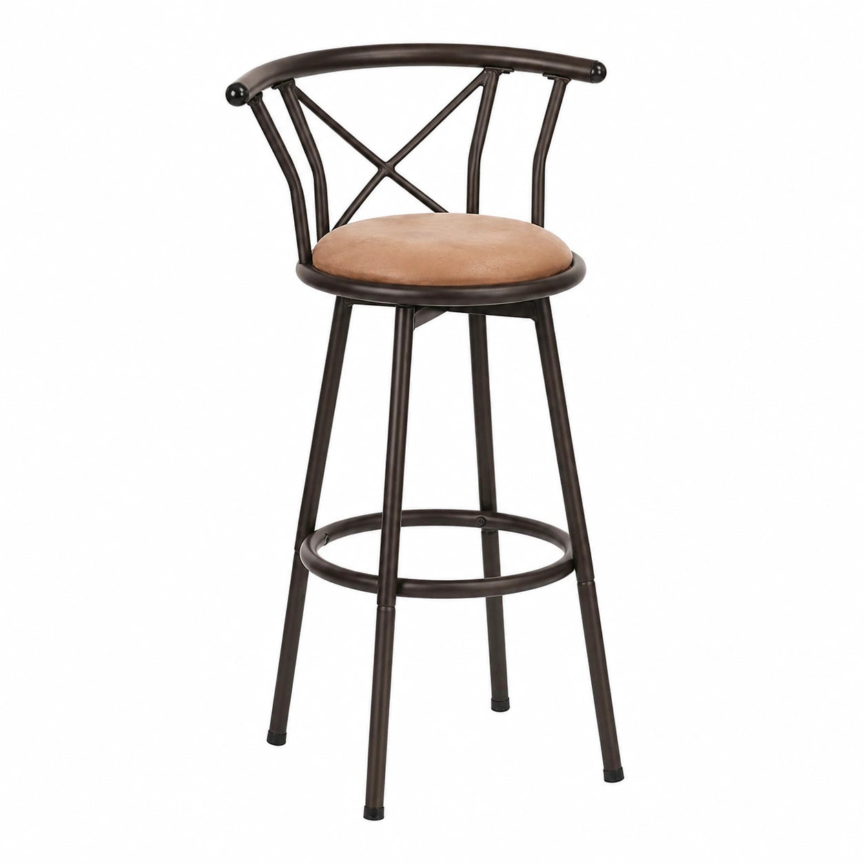 Chaise, pivotant, coloris noir et marron, pour la salle à manger ou la cuisine