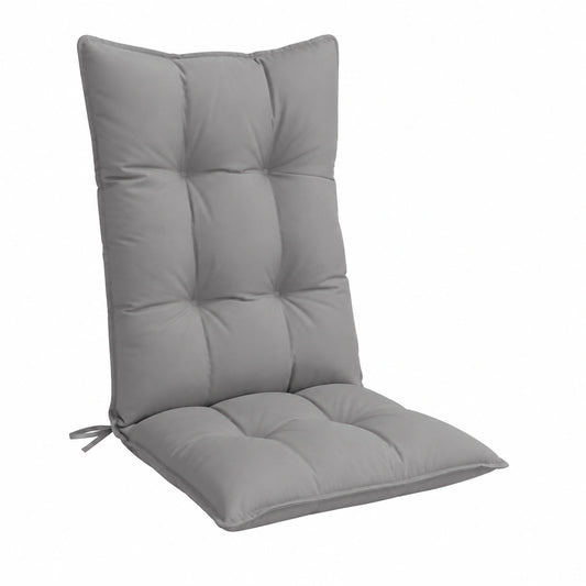 Chaise, avec coussin, en tissu, coloris gris, pour la salle à manger ou la cuisine