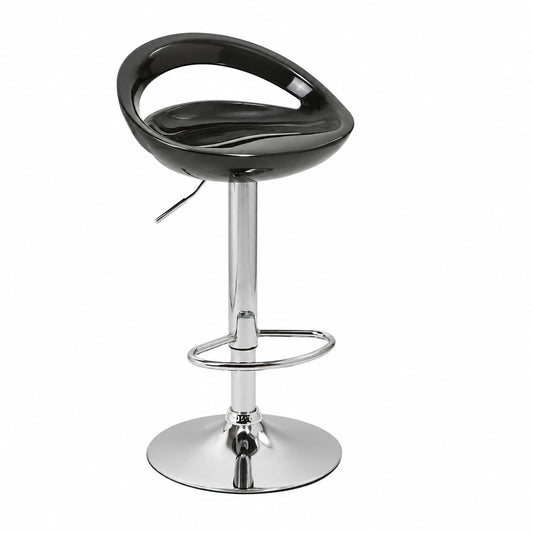 Tabouret, réglable, coloris noir, pour la cuisine ou l’espace repas