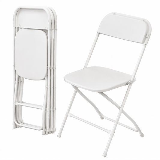Chaise de jardin, en métal, coloris blanc, pour la terrasse ou le jardin