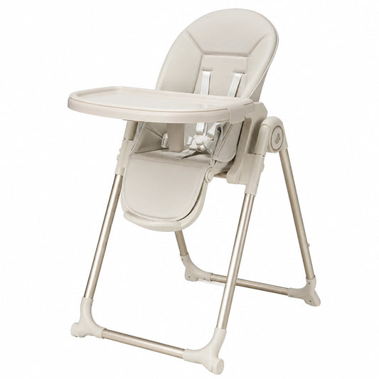 Chaise, pliable, sur roulettes, coloris beige, pour la salle à manger ou la cuisine