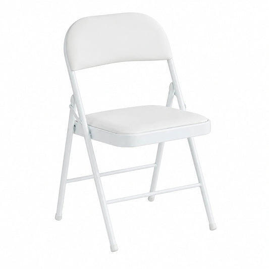 Bureau, avec rangement, rembourré, en métal et similicuir, coloris blanc, pour l’espace de travail
