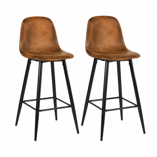 Chaise, rembourré, coloris marron, 49 x 42,5 x 103,5 cm, pour la salle à manger ou la cuisine
